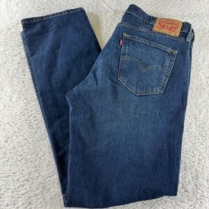 Levi's 514 Jeans Mens 34x34 Blue Cotton Denim Straight Leg Y2K Clean Workwear‎